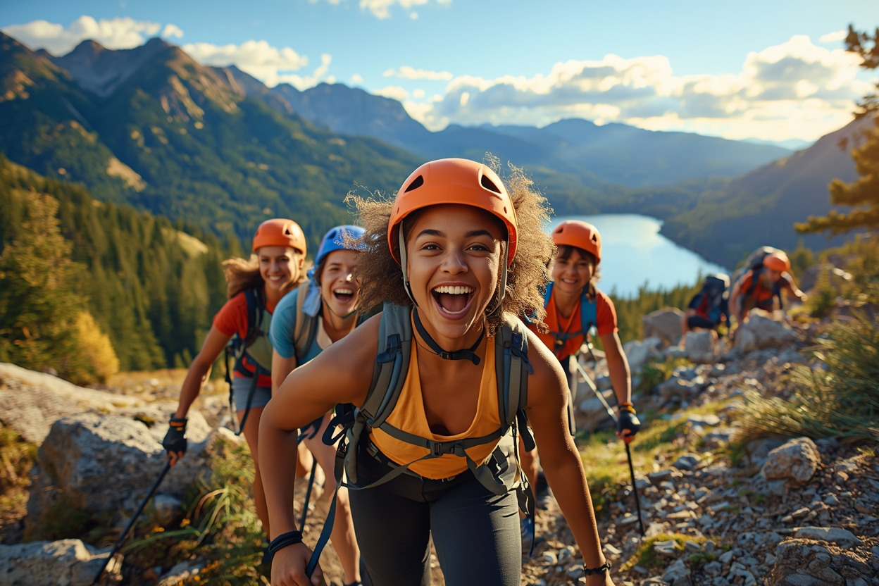 Adventure activity in nature