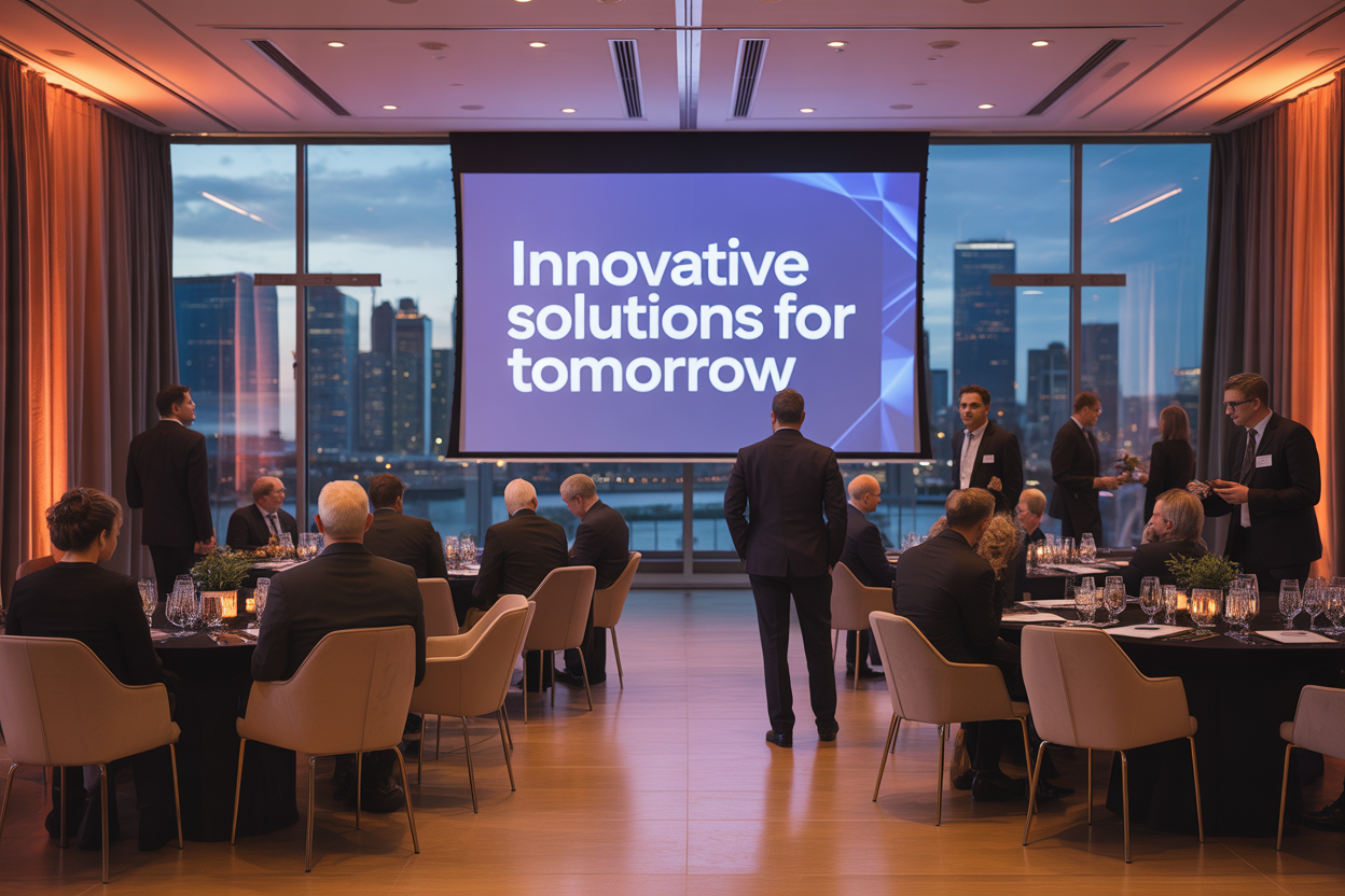 Professional corporate event setup